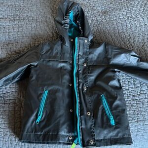 Cat and Jack Raincoat With Removable Vest Size XS 4/5 Dark Gray